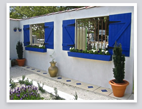 blue doors